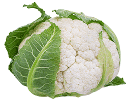A cauliflower from Smith's Farm, shipped with white background.