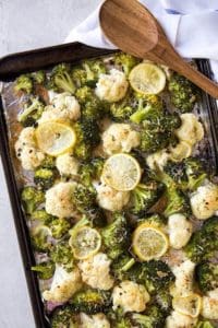 
                
            
            Roasted Broccoli & Cauliflower with Lemon Garlic
            
