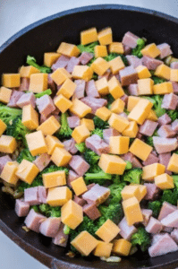
                
            
            Cheesy Ham & Broccoli Frittata
            