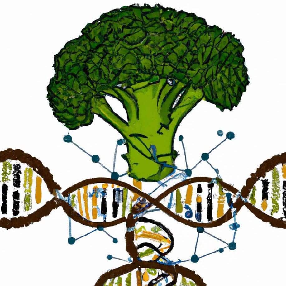 Is broccoli a GMO image of broccoli and DNA